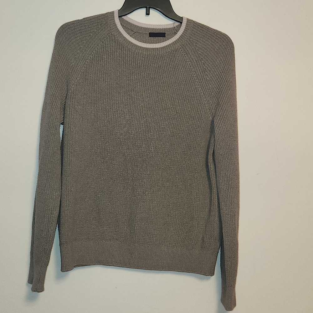 ATM taupe Cotton Cashmere Rib Knit Sweater Size L Unisex